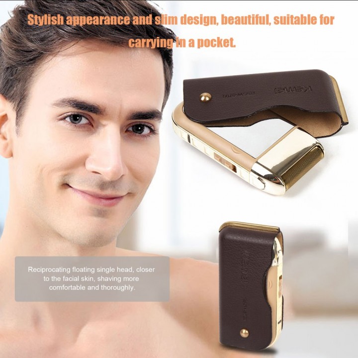 Mini Electric Rechargeable Shaver Beard Trimmer Reciprocating Single Blade