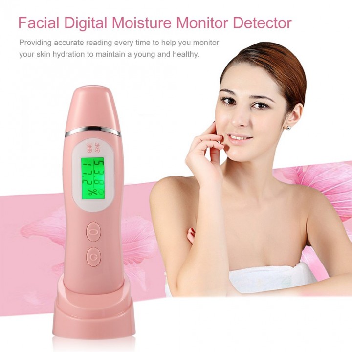 LCD Digital Moisture Monitor Detector Facial Tester Skin Tool Analyzer Skin
