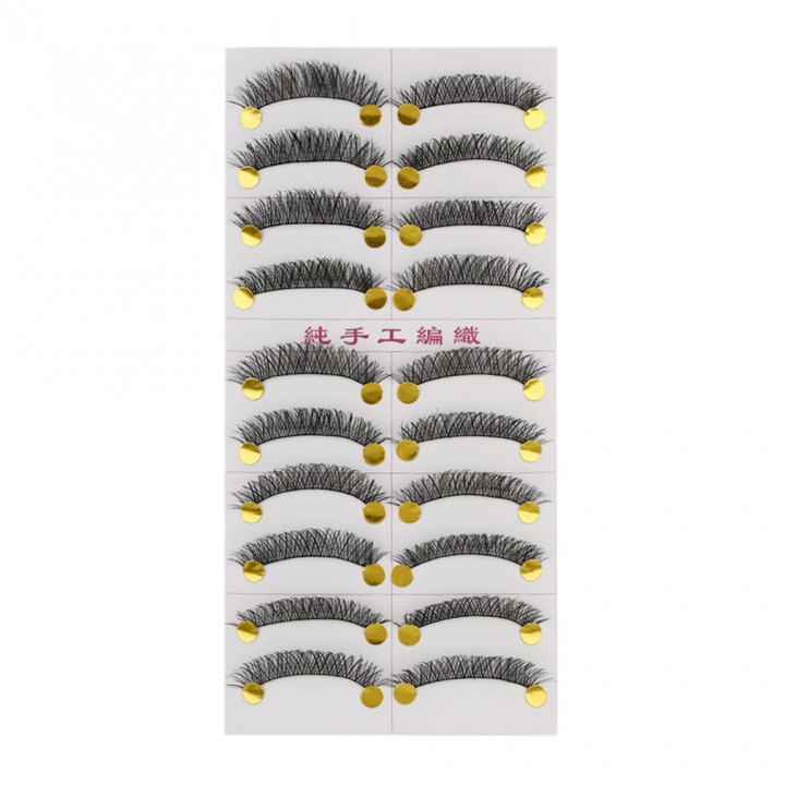 M14 Handmade False Eyelash Without Trace Transparent Stem Pure Manual