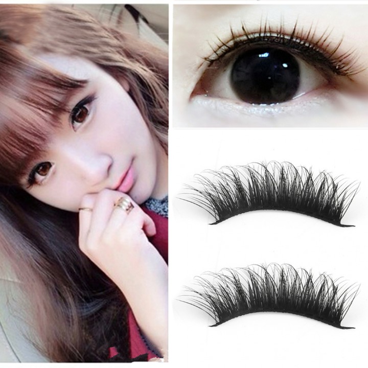 M14 Handmade False Eyelash Without Trace Transparent Stem Pure Manual