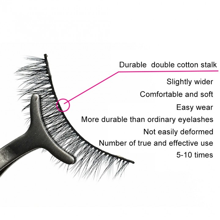 M14 Handmade False Eyelash Without Trace Transparent Stem Pure Manual