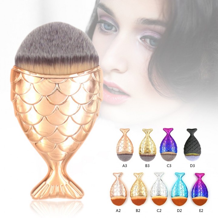 1PCS Mermaid Foundation Makeup Brush Powder Blush Cosmetic Makeup Brushes Tool