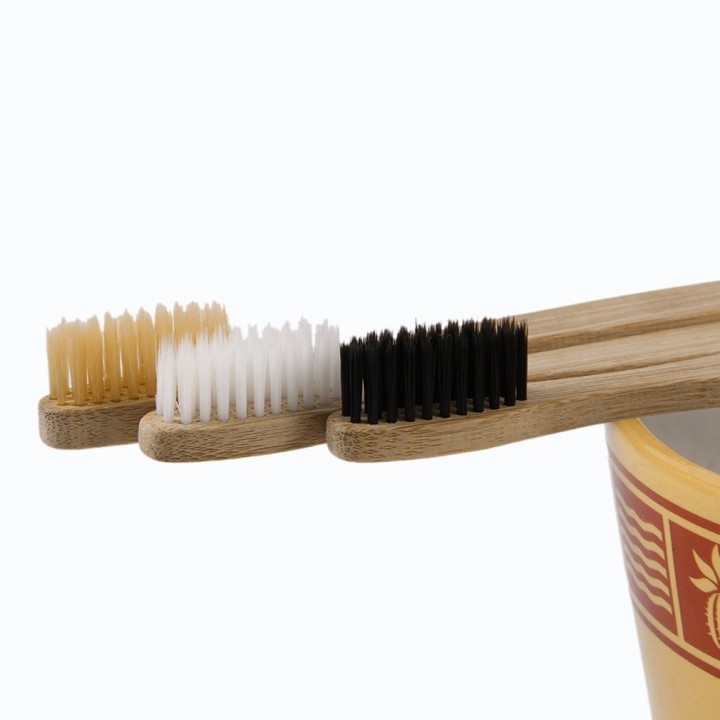 3pcs/set Environment-friendly Toothbrush Bamboo Toothbrush Soft Bamboo Fibre
