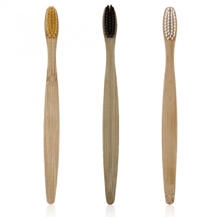 3pcs/set Environment-friendly Toothbrush Bamboo Toothbrush Soft Bamboo Fibre