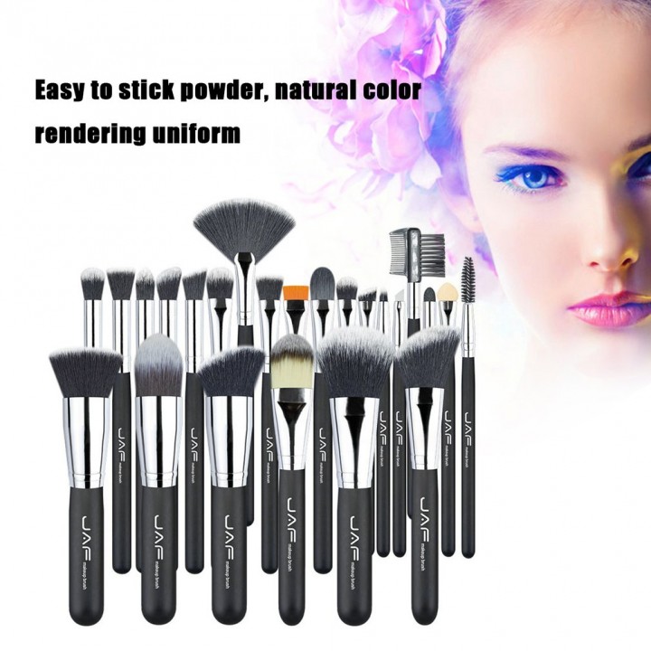 24pcs/set Professional Makeup Brushes Wooden Handle Synthetic Hair Brushes