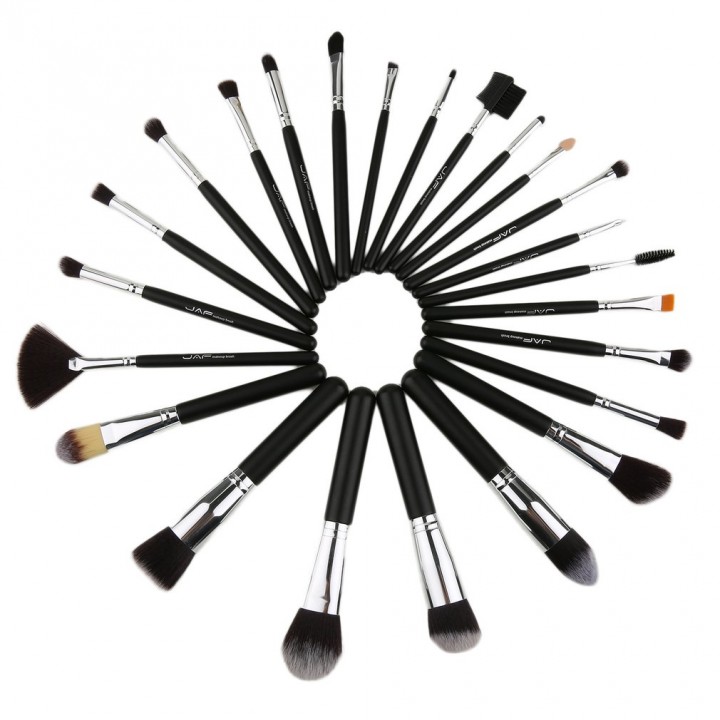 24pcs/set Professional Makeup Brushes Wooden Handle Synthetic Hair Brushes