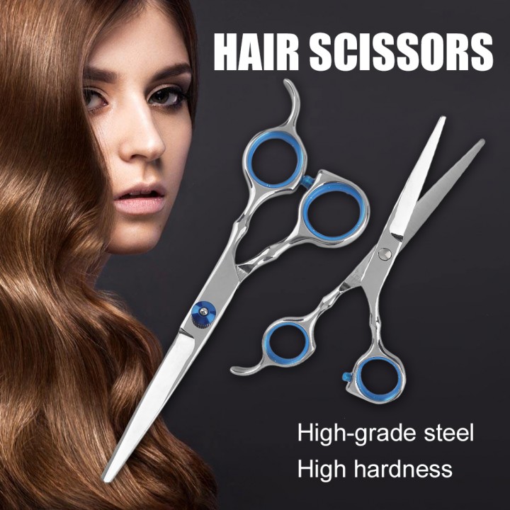 Lightweight 6 Inch Stainless Steel Teeth Cut/Flat Cut Hair Styling Scissor