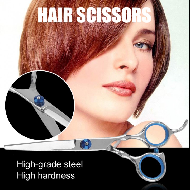 Lightweight 6 Inch Stainless Steel Teeth Cut/Flat Cut Hair Styling Scissor