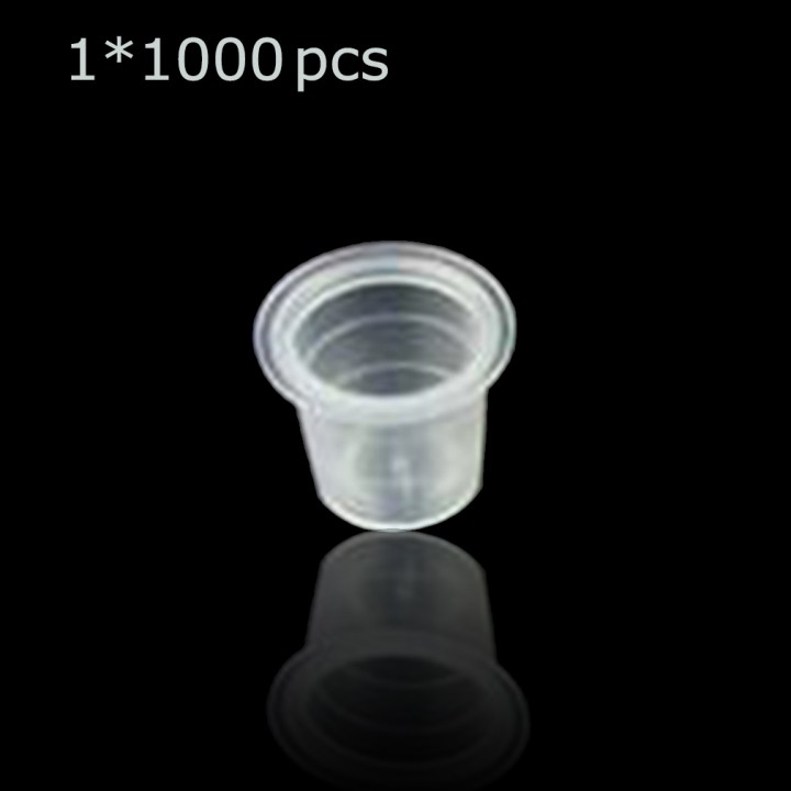 1000pcs Tattoo Ink Cup Plastic Cap White Color for Needle Ink Tattoo Supplies