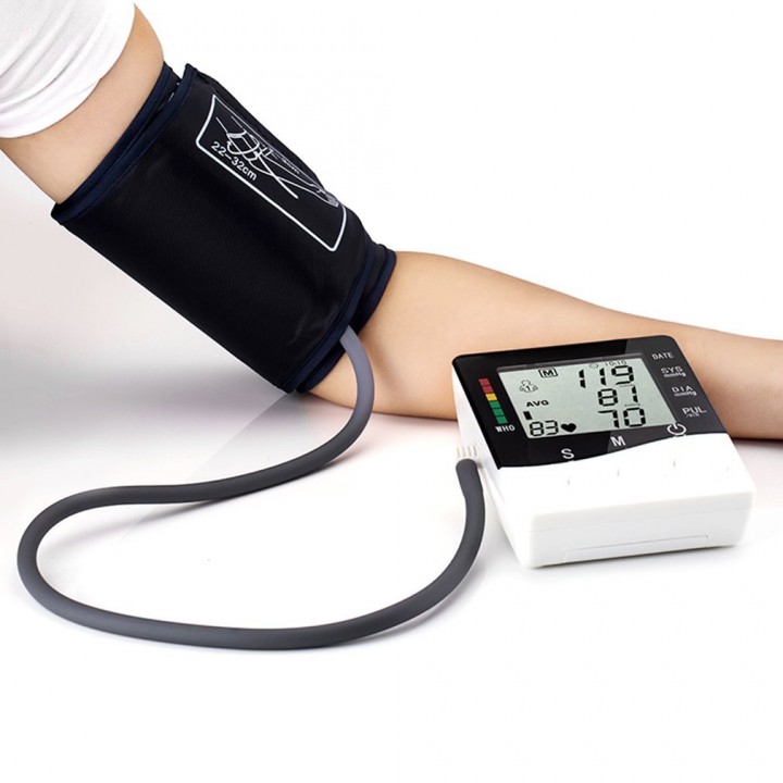 Digital LCD Wrist Blood Pressure Monitor Heart Beat Rate Pulse Measure Device