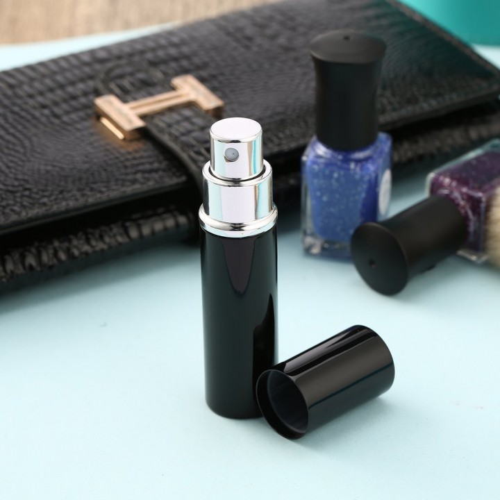 Smooth Surface Aluminum Refillable Atomizer Empty Perfume Bottle Lady Gift 5ml