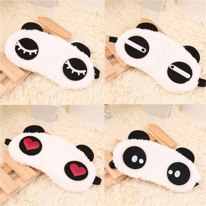 Cute Panda Sleeping Face Eye Mask Blindfold Shade Traveling Sleep Eye Aid