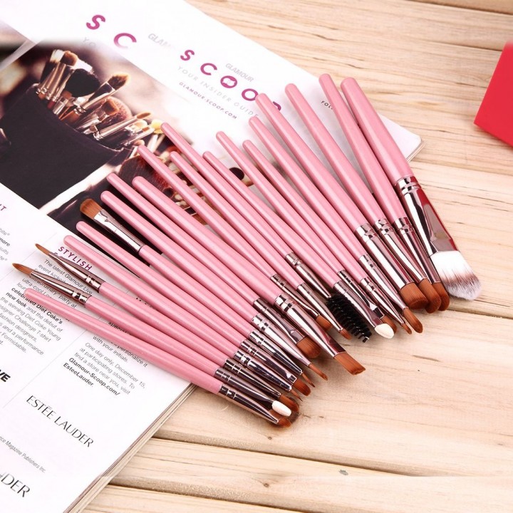 Professional 20 Pieces Brushes Set Powder Eyeshadow Eyeliner Lip Brushes