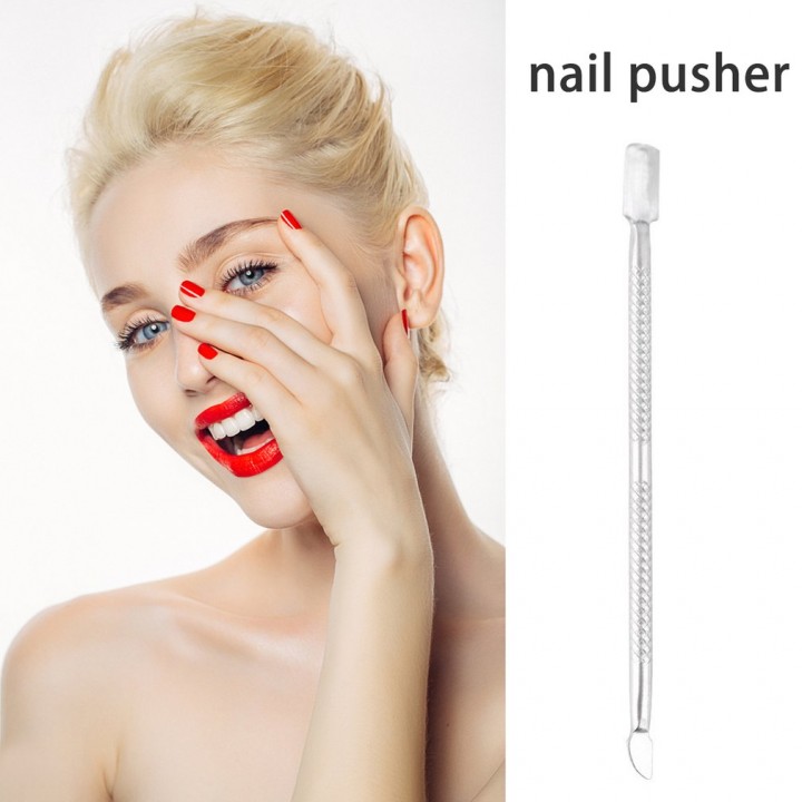 Stainless Steel Cuticle Nail Pusher Remover Trimmer Manicure Pedicure Tool