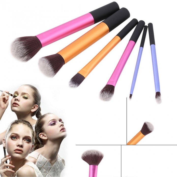 New 6pcs Powder Cosmetic Makeup Brush Set Blush Brushes Foundation Tool