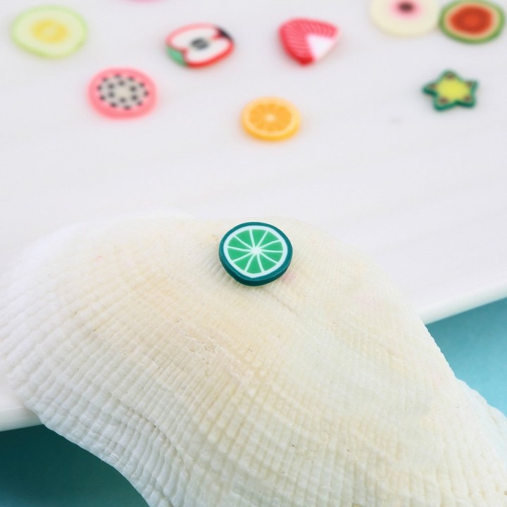 1000Pcs DIY Fruit Fimo Polymer Clay Slices Nail Art Sticker Tip Decorations