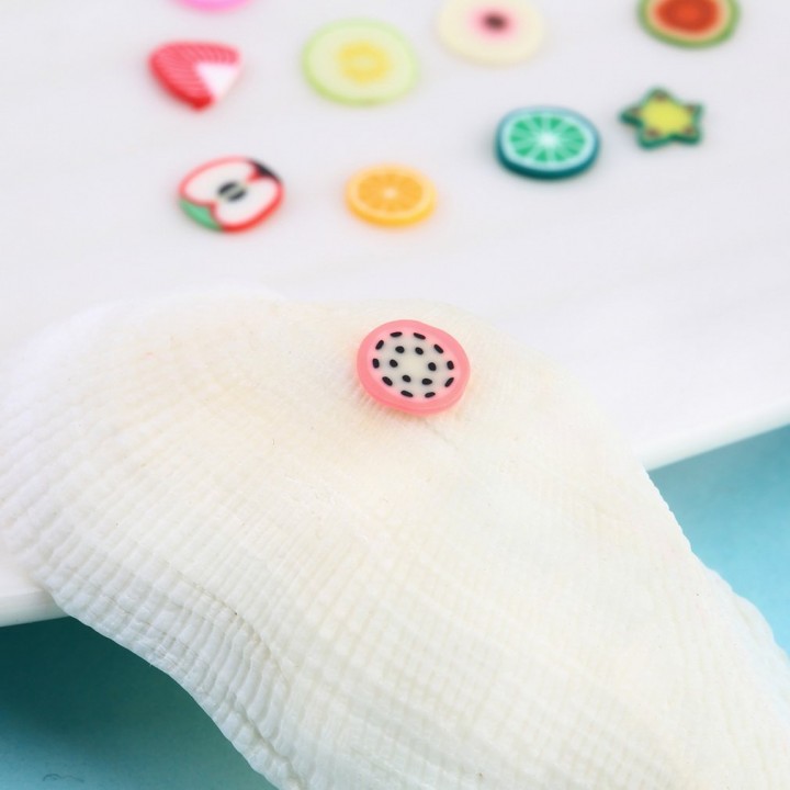 1000Pcs DIY Fruit Fimo Polymer Clay Slices Nail Art Sticker Tip Decorations