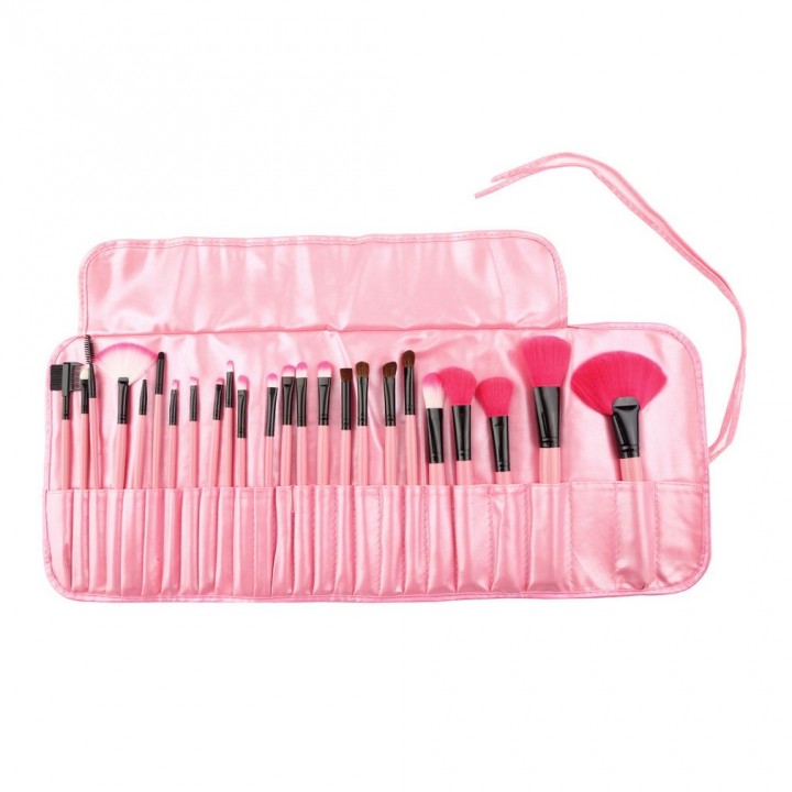 24 pcs Professional Cosmetic Makeup Brush Set Kit Brushes&amp;tools Make Up Case