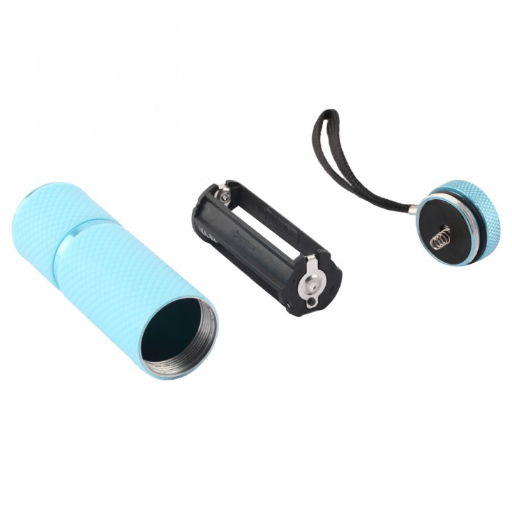 UV Gel Curing Lamp Portability Nail Dryer 9 LED Flashlight Currency Detector