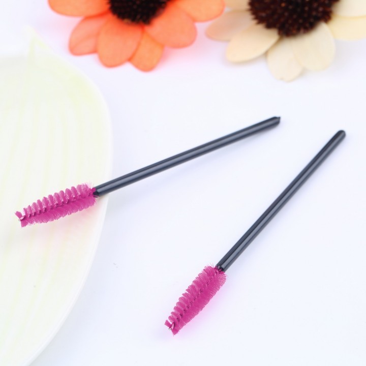 100 PCS Disposable Eyelash Mini Brush Mascara Wand Applicator Spooler Makeup