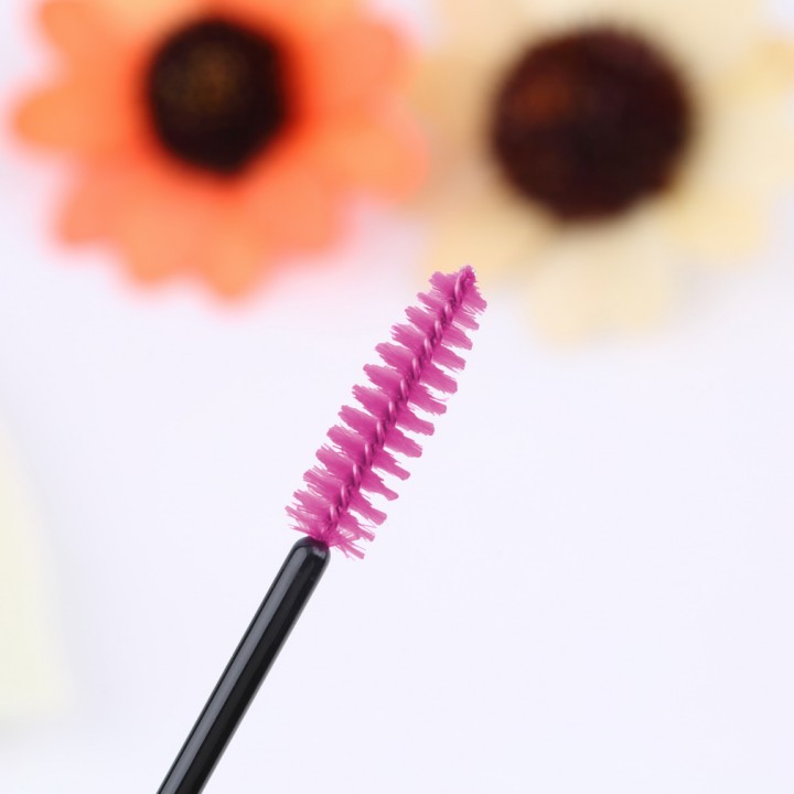 100 PCS Disposable Eyelash Mini Brush Mascara Wand Applicator Spooler Makeup