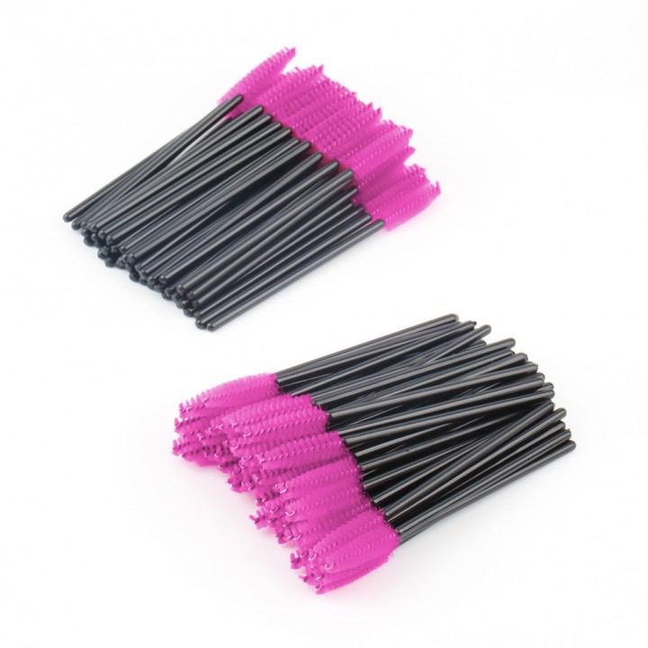 100 PCS Disposable Eyelash Mini Brush Mascara Wand Applicator Spooler Makeup
