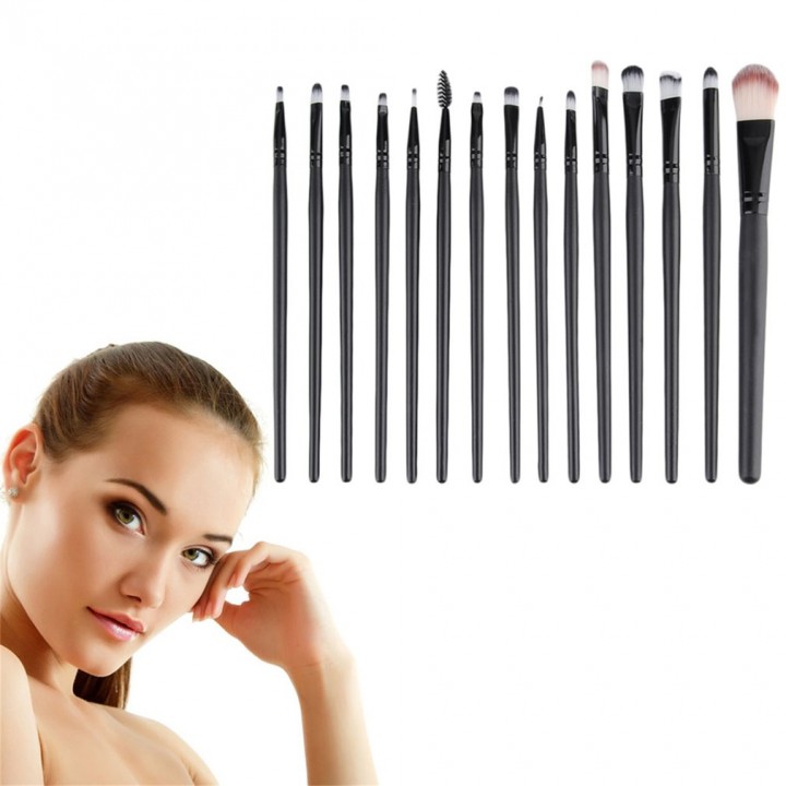 Eye Shadow Foundation Eyebrow Lip Brush Makeup Tools 15 pcs/Sets Cosmetic Kits