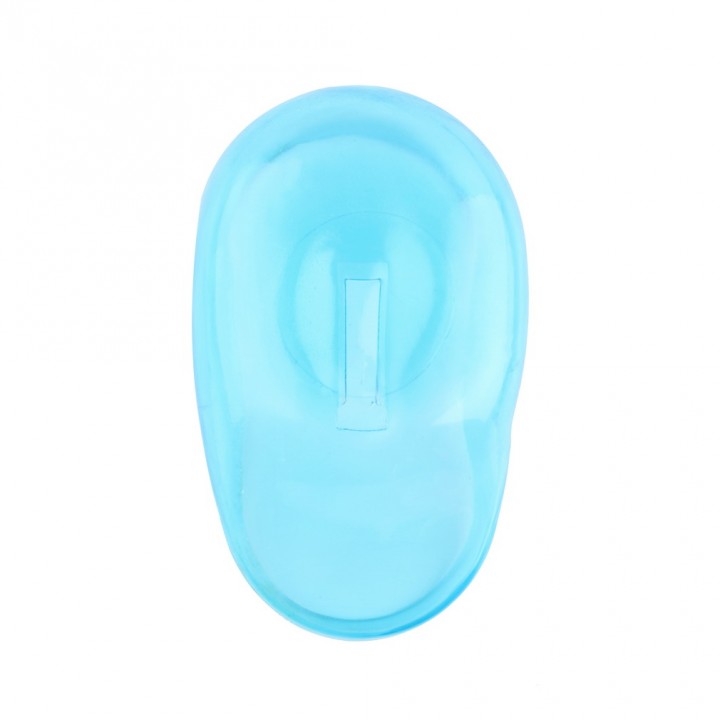 2PCS Clear Silicone Ear Cover Hair Dye Shield Protect Salon Color Blue New
