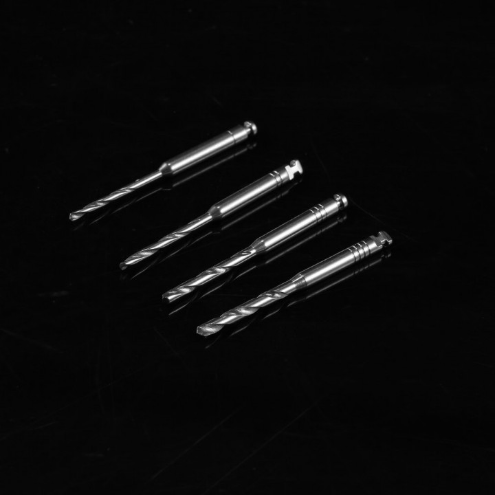 Tooth Care Glass Fiber Resin Post 4-Drill Screw Thread Quartz Set Dental Oral