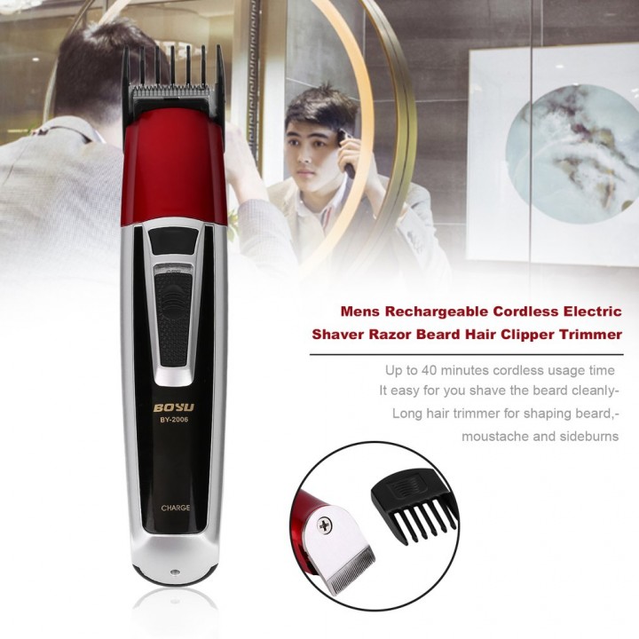 Mens Rechargeable Cordless Electric Shaver Razor Beard Hair Clipper Trimmer