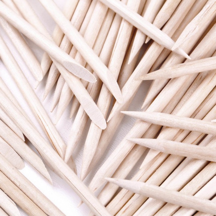 100Pcs Nail Art Orange Wood Stick Cuticle Pusher Remover Nails Care Tool