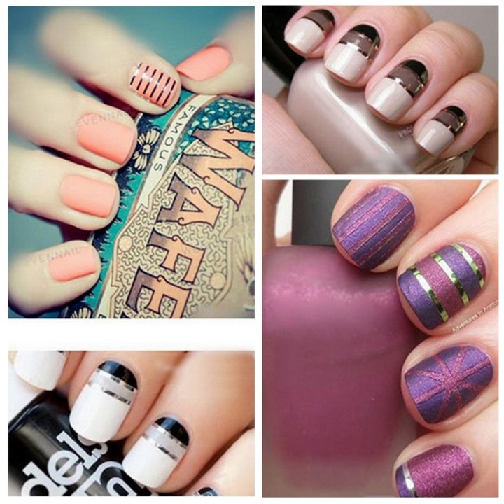 Wholesale469 30 Mixed Colors Rolls Striping Tape Line Nail Art Tips Decoration Sticker