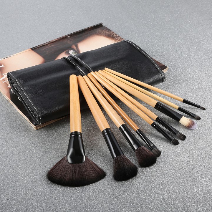 Pro 24 Pcs Makeup Brush Cosmetic Tool Kit Eyeshadow Powder Brush Set + Case