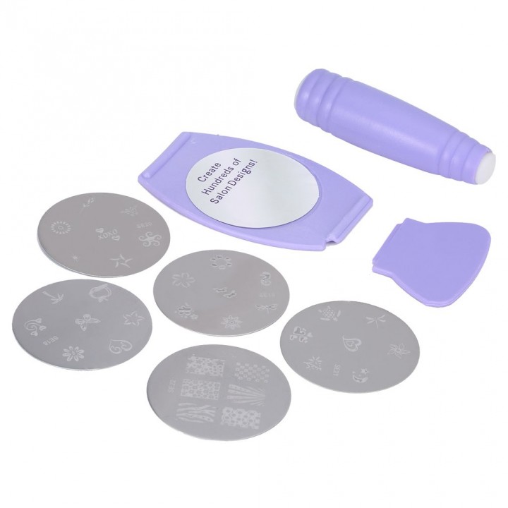 Professional Nail Art Stamp Stamping Polish Nail DIY Design Kit Decoratio