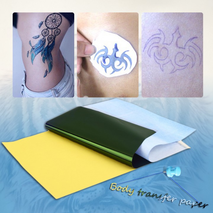 Wholesale10Sheets / 100sheets Tattoo Transfer Carbon Paper Supply Tracing Copy Body Art Stencil A4