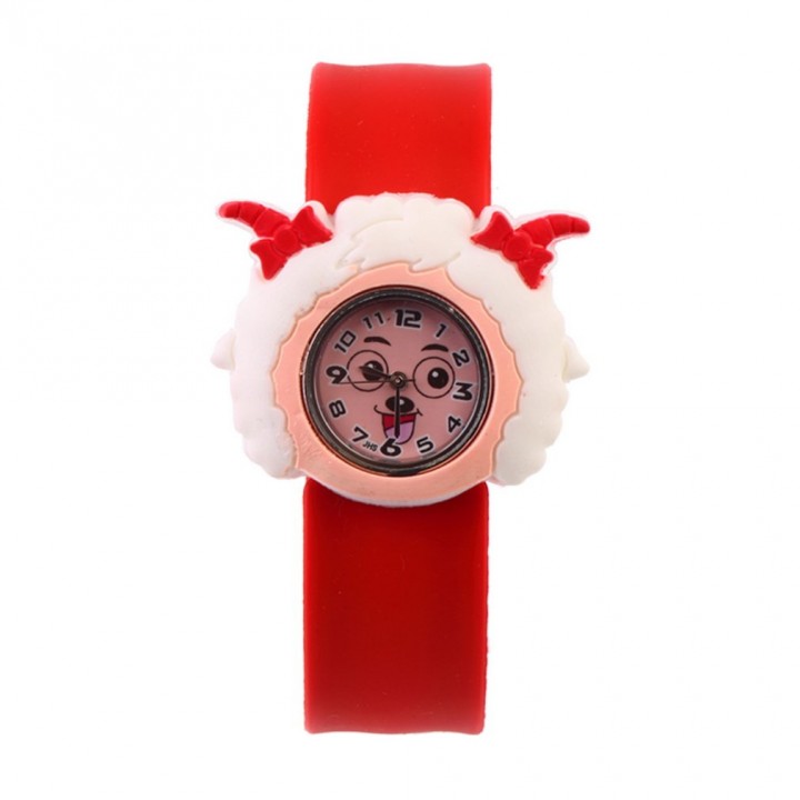 Fashion Animal Slap Snap On Silicone Wrist Watch Boys Girls Children Kids
