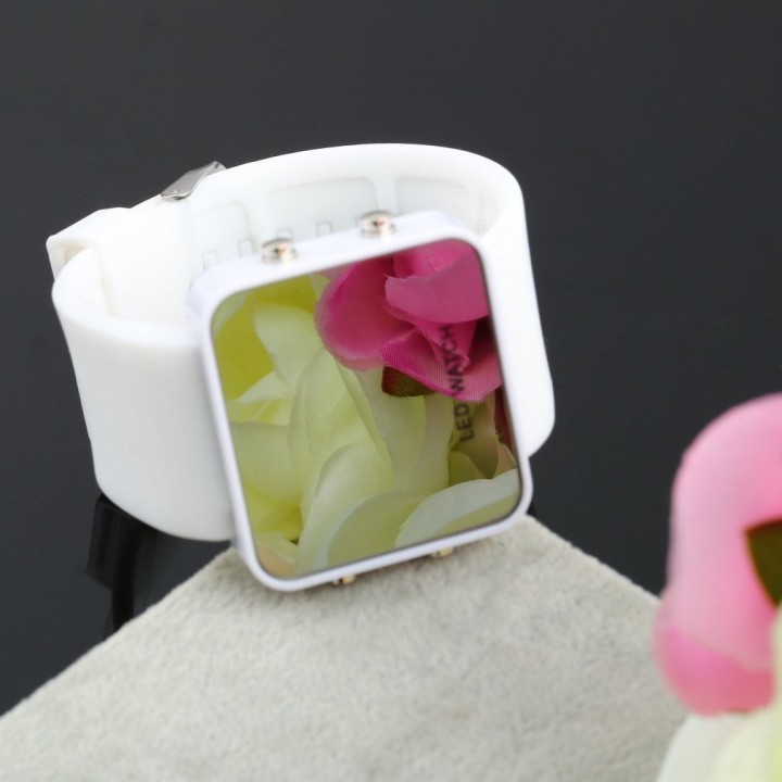 Multicolor Unisex Men women LED Silicone Band Digital Sport Wrist Watch