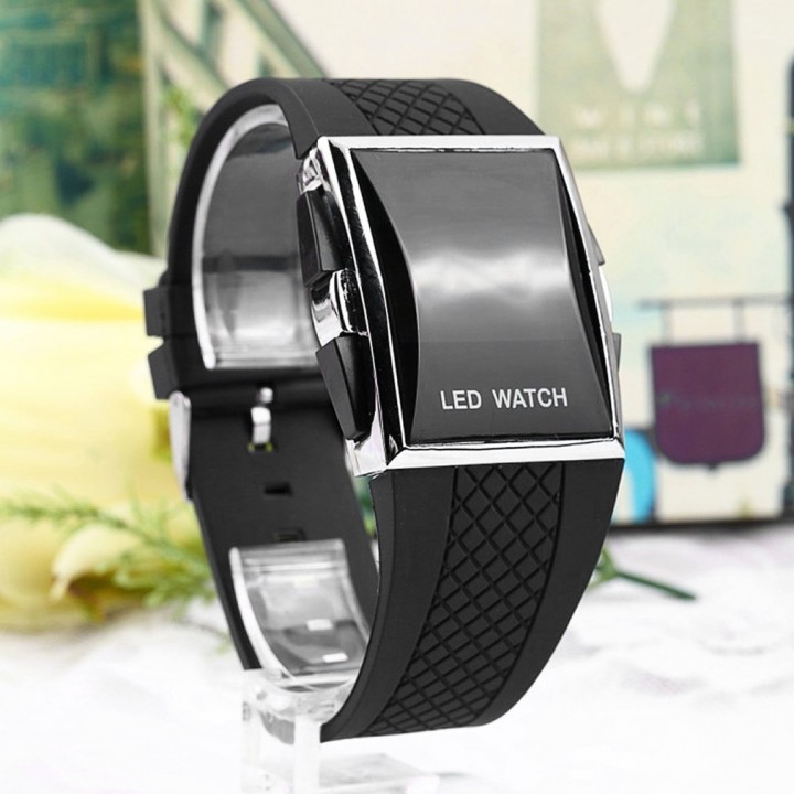 Unisex Sport Digital LED Wrist Watch Day Date Silicone Belt Boys Girls Kid