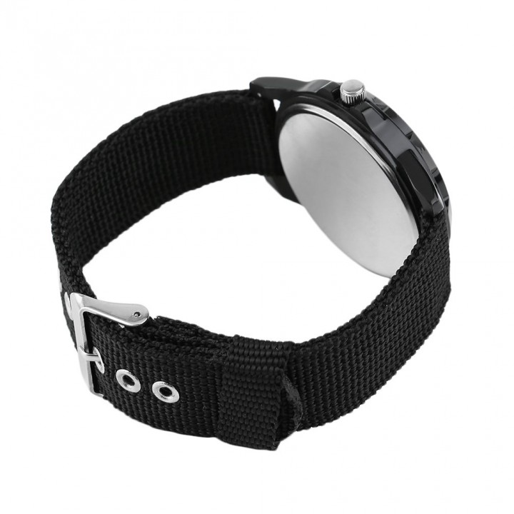 Unisex Men Women Luminous Quartz Wrist Watch Canvas Belt Army Sport Style