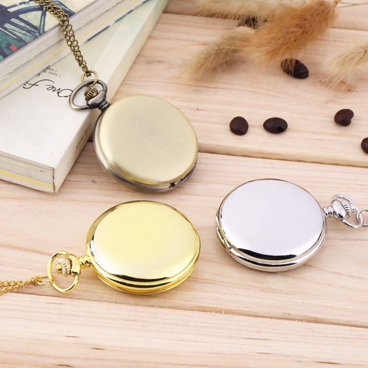 New Retro Vintage Antique Quartz Necklace Pendant Pocket Watch 3 Colors