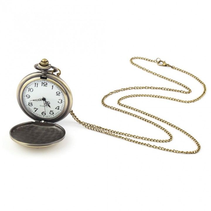 New Retro Vintage Antique Quartz Necklace Pendant Pocket Watch 3 Colors