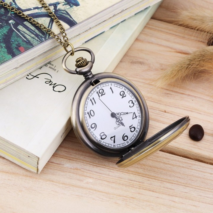 New Retro Vintage Antique Quartz Necklace Pendant Pocket Watch 3 Colors