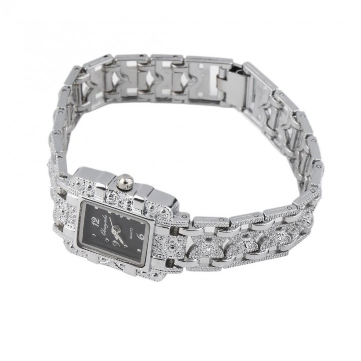 Women Quartz Clock Fashion Bracelet Watch Luxury Square Ladies Wristwatch