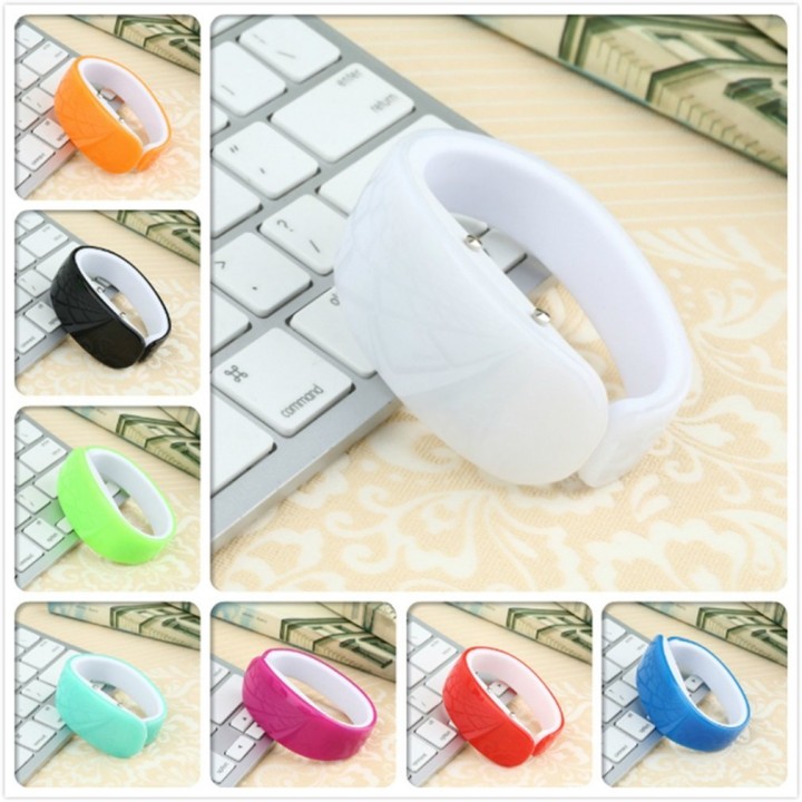 Silicone Rubber LED Bracelet Touch Digital Wrist Watch Electronic Stylish