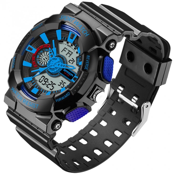 Mens LED Digital Multifunction Waterproof Sport Military Shock Watches