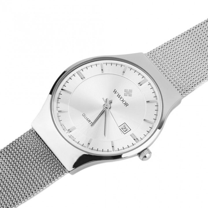 WWOOR Super Thin Simple Quartz Watches Casual Waterproof Quartz Watch