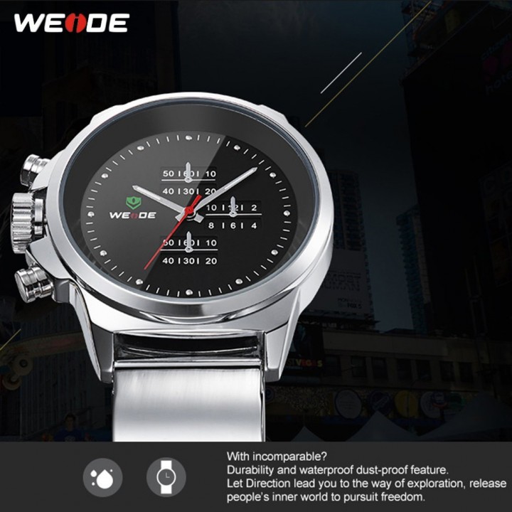 Business Watch Water Resistent Qualitied Silver Dial Fashion Watch For Men