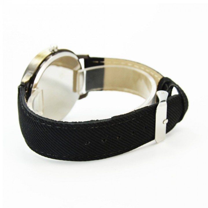 World Maps Airplane Pattern Canvas Straps Quartz Movement Unisex Wrist Watches