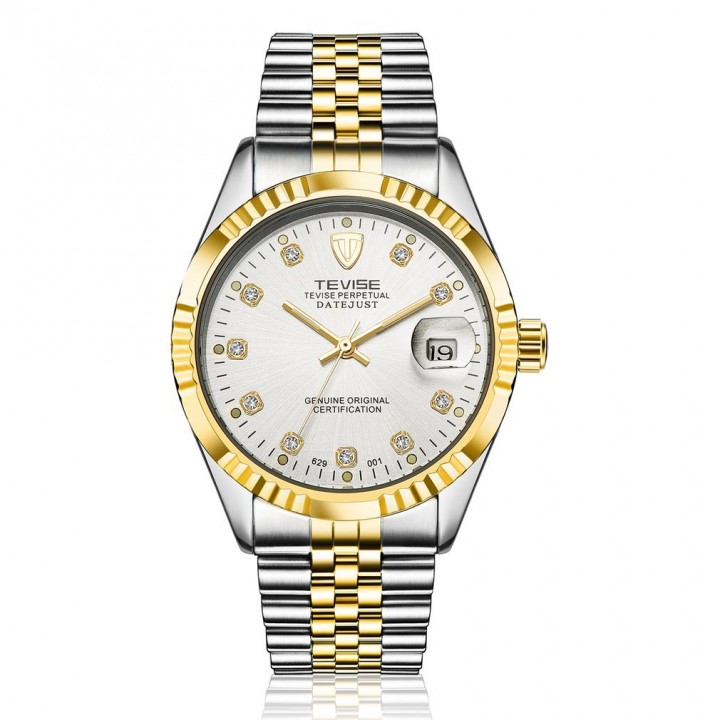 TEVISE 629-001 Business Style Men Automatic Mechanical Calendar Wristwatch