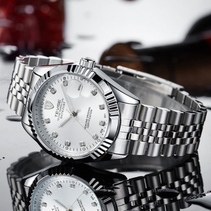 TEVISE 629-001 Business Style Men Automatic Mechanical Calendar Wristwatch